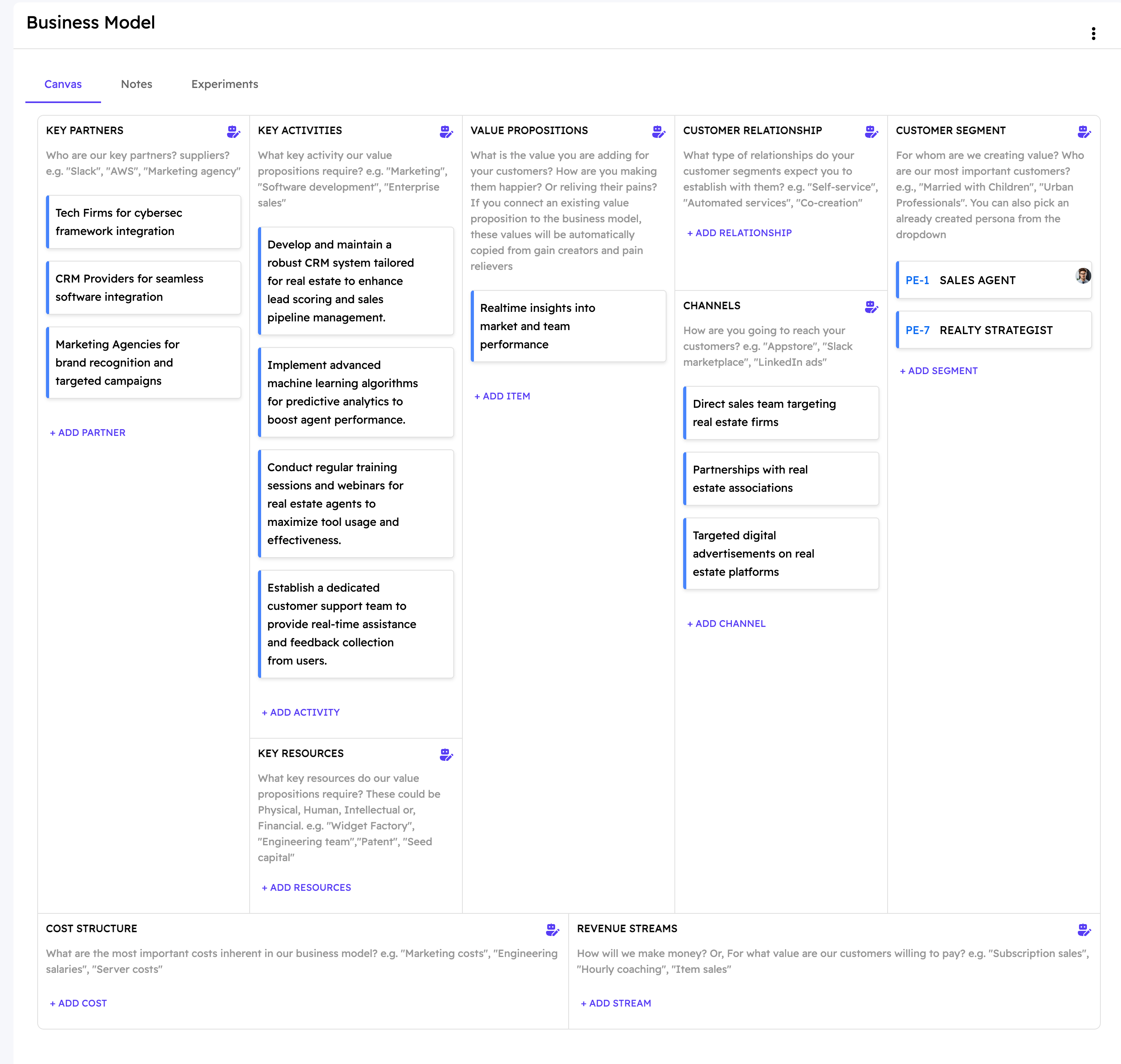 Shorter Loop Business Model Canvas